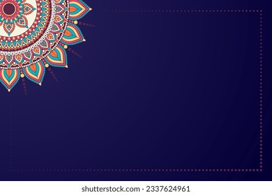 Colorful Indian mandala background. Ethnic style