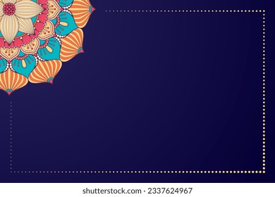 Colorful Indian mandala background. Ethnic style