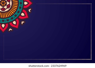 Colorful Indian mandala background. Ethnic style