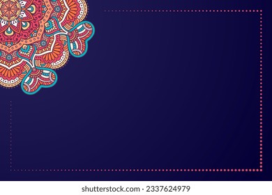 Colorful Indian mandala background. Ethnic style