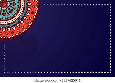 Colorful Indian mandala background. Ethnic style