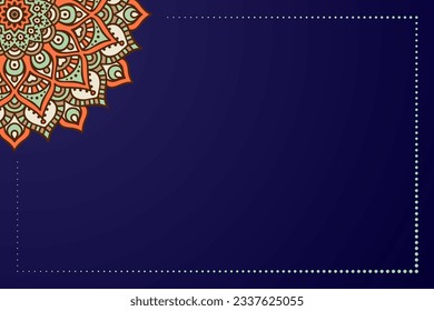 Colorful Indian mandala background. Ethnic style