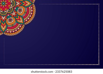 Colorful Indian mandala background. Ethnic style
