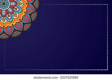 Colorful Indian mandala background. Ethnic style