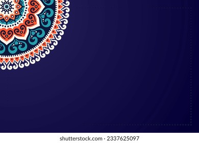 Colorful Indian mandala background. Ethnic style