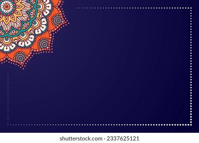 Colorful Indian mandala background. Ethnic style
