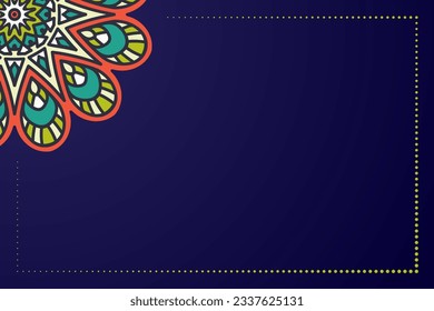 Colorful Indian mandala background. Ethnic style