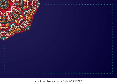 Colorful Indian mandala background. Ethnic style