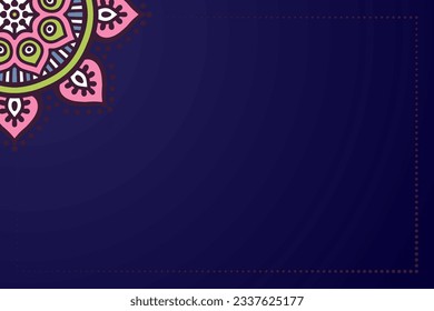 Colorful Indian mandala background. Ethnic style