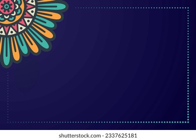 Colorful Indian mandala background. Ethnic style