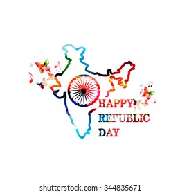 Colorful Indian Republic Day design