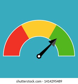 colorful indicator gauge concept with an arrow vector