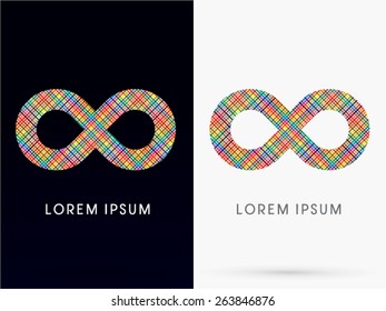 Colorful Infinity , Abstract Loop, limitless, sign, logo, symbol, icon, graphic, vector.