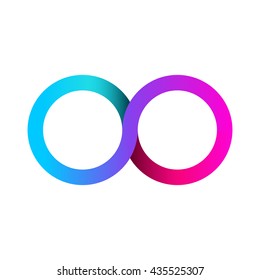 Colorful infinity business logo. Template for your design. Eternity concept. Vector illustration.