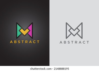 colorful infinity icon logo template