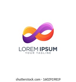 Colorful infinity logo design template