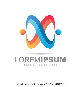 Colorful Infinity Logo Design Vector