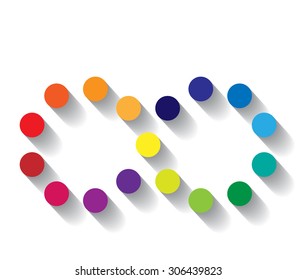 Colorful infinity sign