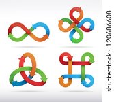 Colorful infinity symbol icons. Vector Illustration.