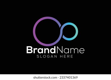 Colorful infinity technology logo design vector template