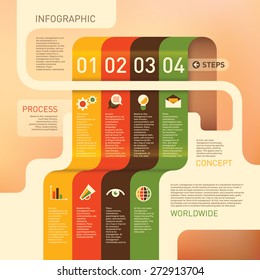 Colorful info graphic design. Vector illustration.