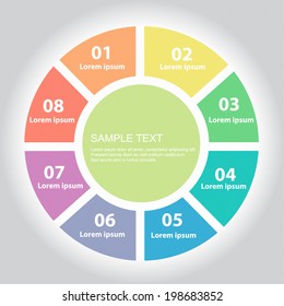 Colorful Info Graphics In Round Shape