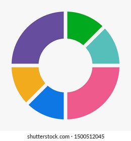 colorful info template pie chart vector