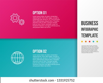 Colorful infograph with business symbols. Vector