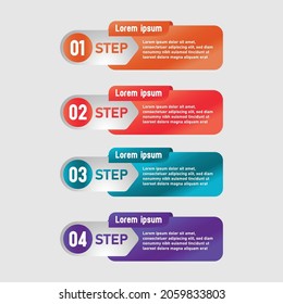 Colorful infographic banner design template
