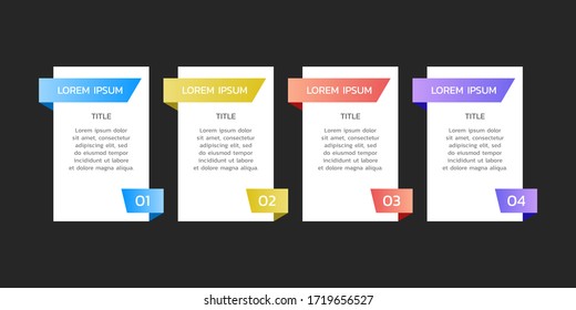 Colorful infographic. Business concept with 4 steps