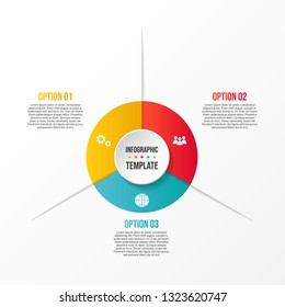 Colorful infographic with business icons. Vector
