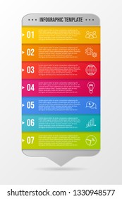 Colorful infographic with business icons. Vector