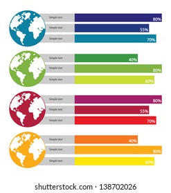 Colorful infographic for data presentation vector illustration