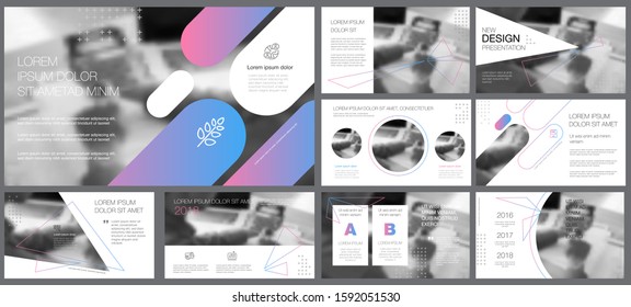 Colorful infographic design elements for presentation slide templates. Business and research concept can be used for marketing report, corporate layout, banner design