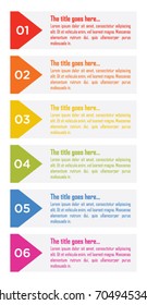 Colorful infographic design template in six steps
