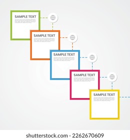 colorful infographic design vector template