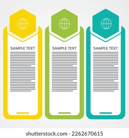 plantilla de vector de diseño infográfico colorido