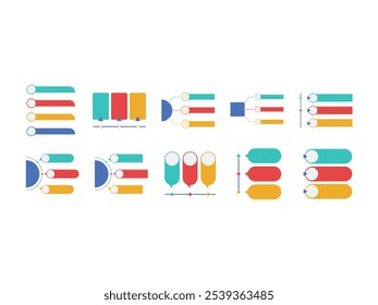 Colorful Infographic Diagram Element Set