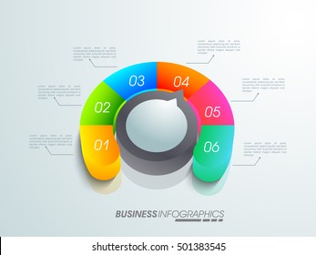 Colorful infographic element for workflow layout, business reports and financial data presentation.