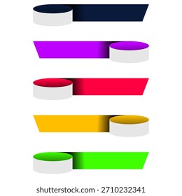 Colorful Infographic Elements with 3D Cylindrical Markers