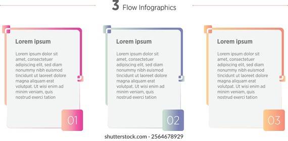 Colorful Infographic elements design template, business concept with 3 steps