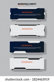 Colorful infographic elements template, Business concept with 4 options, steps or processes and marketing can be used for workflow layout and presentation.