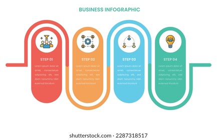 Colorful infographic elements template flat design
