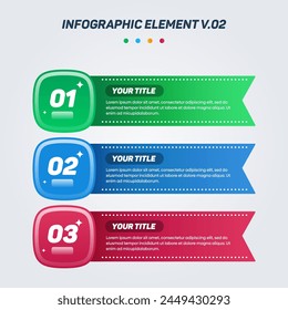 Colorful Infographic elements V.02. Can be used for steps, options, business processes, workflow, diagram, flowchart concept, timeline, marketing icons, Layout, banner, and etc.