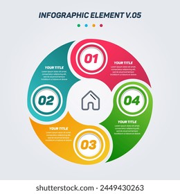 Colorful Infographic elements V.05. Can be used for steps, options, business processes, workflow, diagram, flowchart concept, timeline, marketing icons, Layout, banner, and etc.
