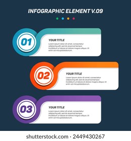 Colorful Infographic elements V.09. Can be used for steps, options, business processes, workflow, diagram, flowchart concept, timeline, marketing icons, Layout, banner, and etc.