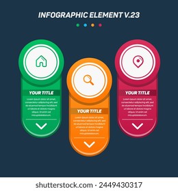 Colorful Infographic elements V.23. Can be used for steps, options, business processes, workflow, diagram, flowchart concept, timeline, marketing icons, Layout, banner, and etc.