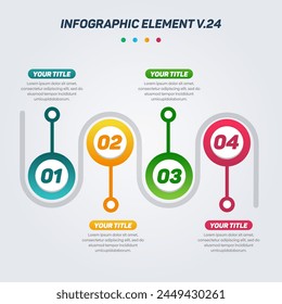 Colorful Infographic elements V.24. Can be used for steps, options, business processes, workflow, diagram, flowchart concept, timeline, marketing icons, Layout, banner, and etc.