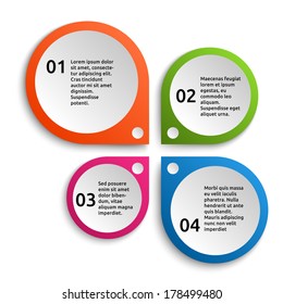 Colorful infographic elements. Vector illustration