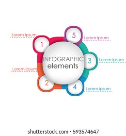 Colorful infographic elements vector illustration